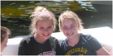 SMiling girls on boat