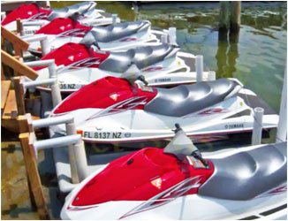 Jet ski at dock